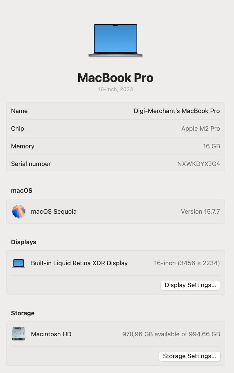 MacBook Pro 16-inch With M2 Pro Chip 1TB | 16GB - Space Grey (Pre-owned | B-Grade)