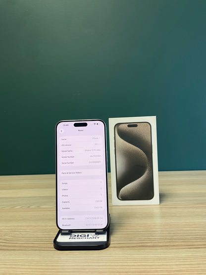 iPhone 15 Pro Max 256GB - Natural Titanium (Pre-owned | B-Grade)