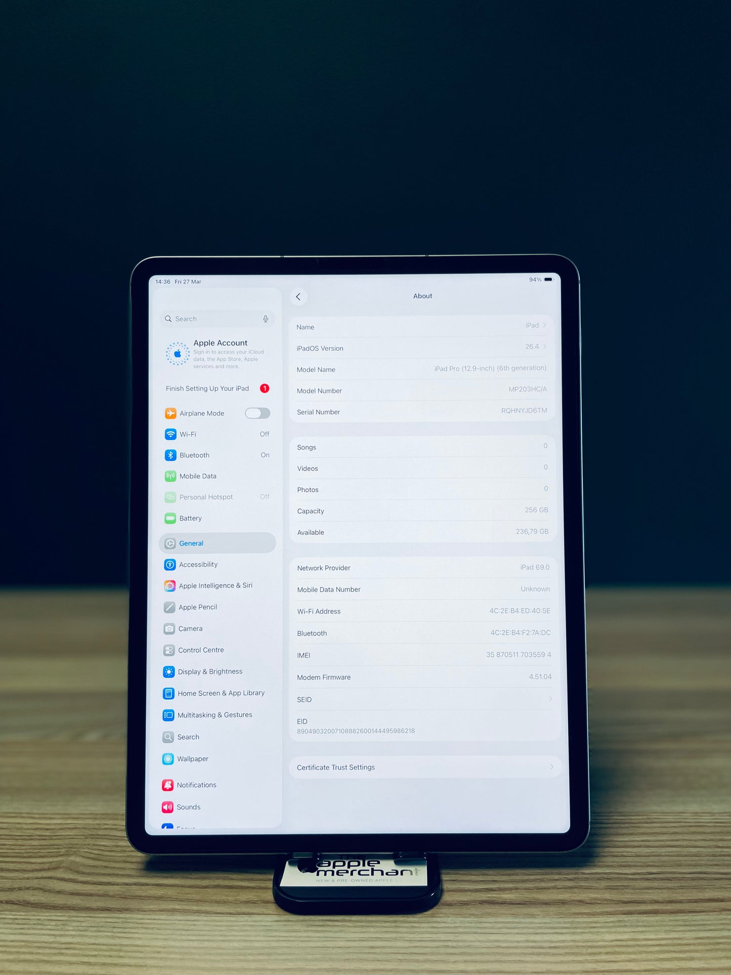 iPad Pro 12.9-inch M2 | Wi-Fi + Cellular | 256gb - Space Grey (Pre-owned | A-Grade)