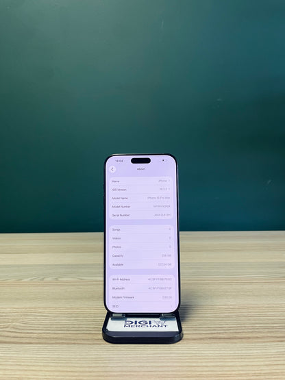 iPhone 16 Pro Max 256GB - Black Titanium (Pre-owned | B-Grade)