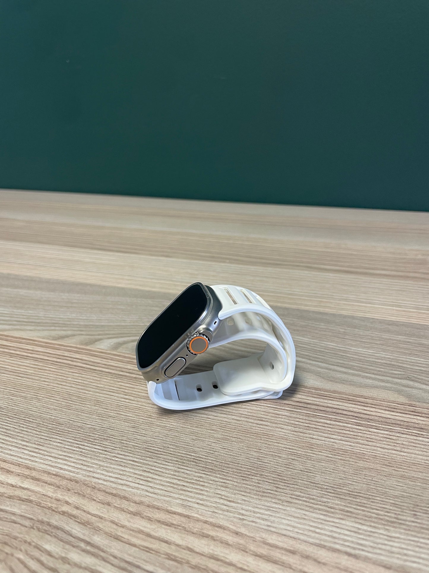Apple Watch Ultra 1 Titanium Case With White Sports Band - (Pre-owned)