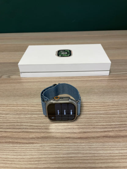 Apple Watch Ultra 3 Natural Titanium Case With Blue Alpine Loop (Pre-owned | A-Grade)