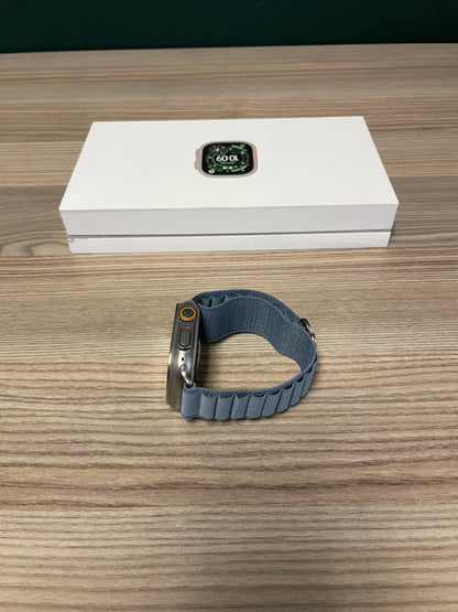 Apple Watch Ultra 3 Natural Titanium Case With Blue Alpine Loop (Pre-owned | A-Grade)