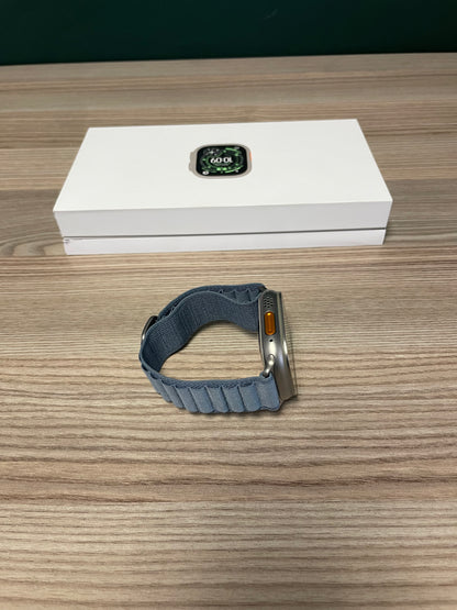 Apple Watch Ultra 3 Natural Titanium Case With Blue Alpine Loop (Pre-owned | A-Grade)