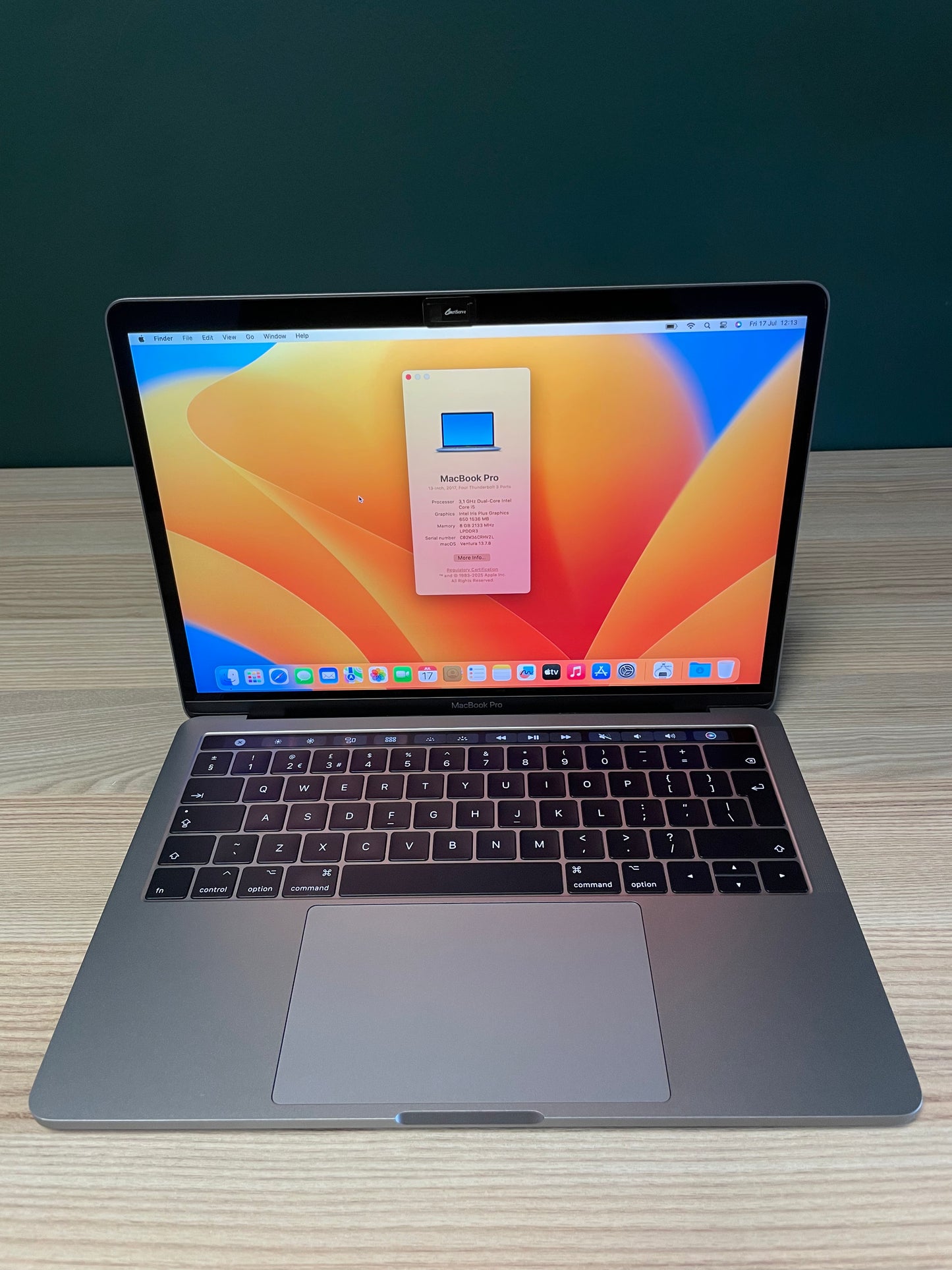 13-inch MacBook Pro (2017) Intel i5 256GB - Space Grey (Pre-owned | A-Grade)