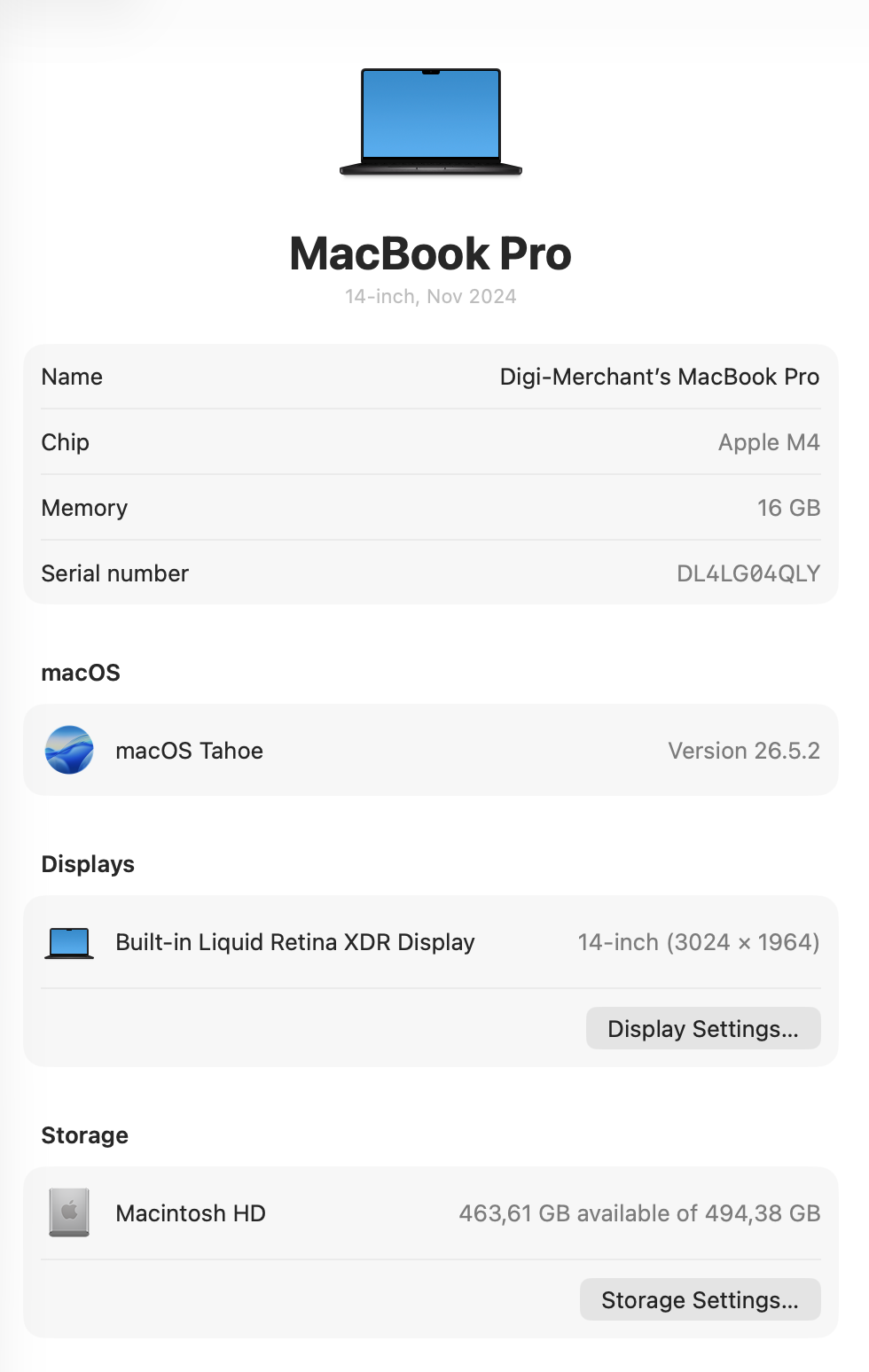 Apple MacBook Pro 14-inch With M4 Chip 512GB | 16GB - Space Black (Pre-owned | B-Grade)