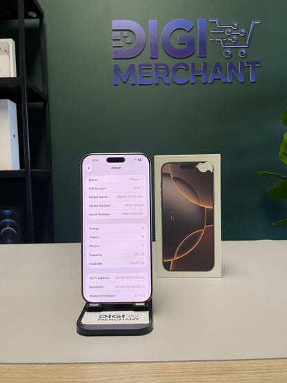 iPhone 16 Pro Max 256GB - Desert Titanium (Pre-owned | A-Grade)