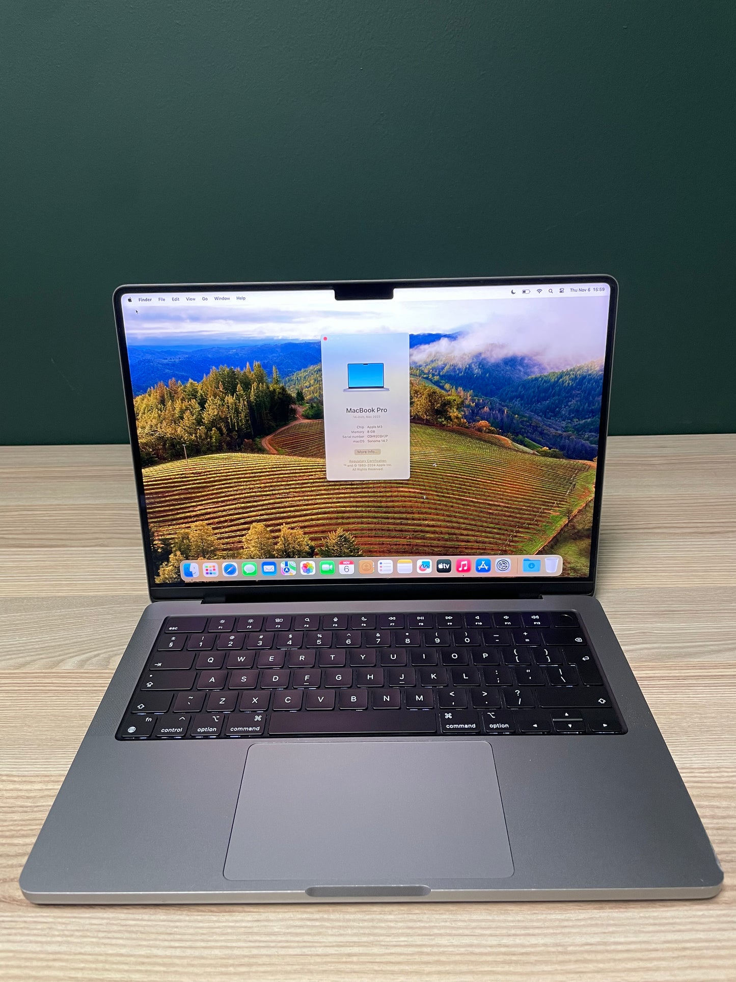 MacBook Pro 14-inch With M3 Chip 512GB - Space Grey  (Pre-owned |C-Grade)