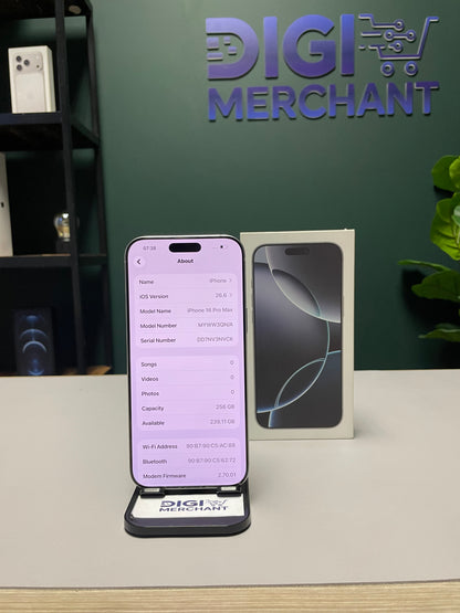iPhone 16 Pro Max 256GB - White Titanium (Pre-owned | Pristine)
