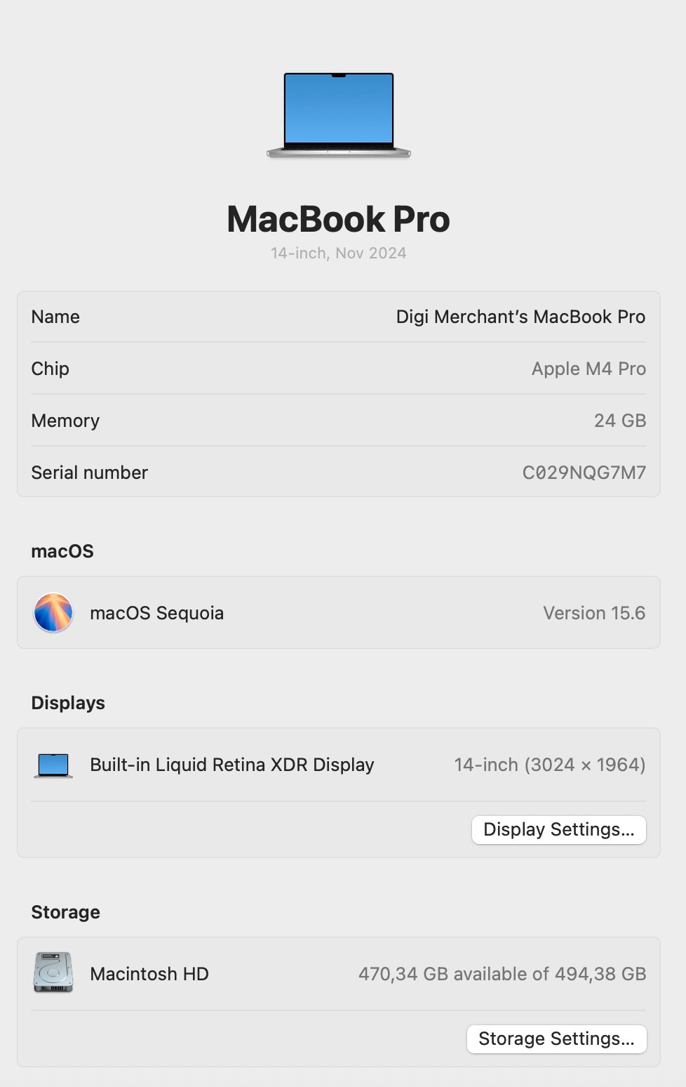 Apple MacBook Pro 14-inch With M4 Pro Chip 512GB | 24GB - Silver (Pre-owned | A-Grade)