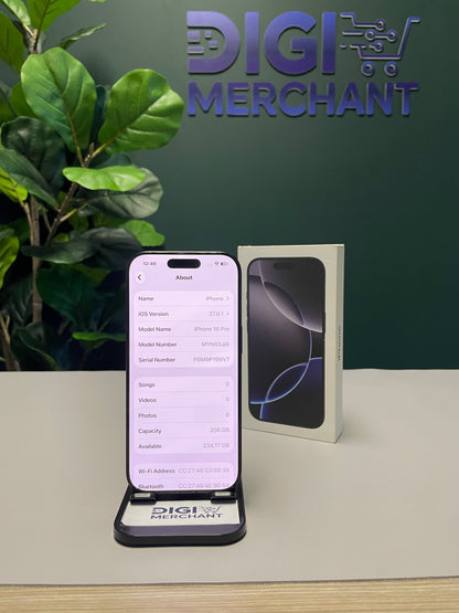 iPhone 16 Pro 256GB - Black Titanium (Pre-owned | Pristine)